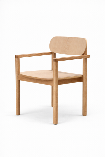 Silla de comedor KAI natural con brazos | The Blue House