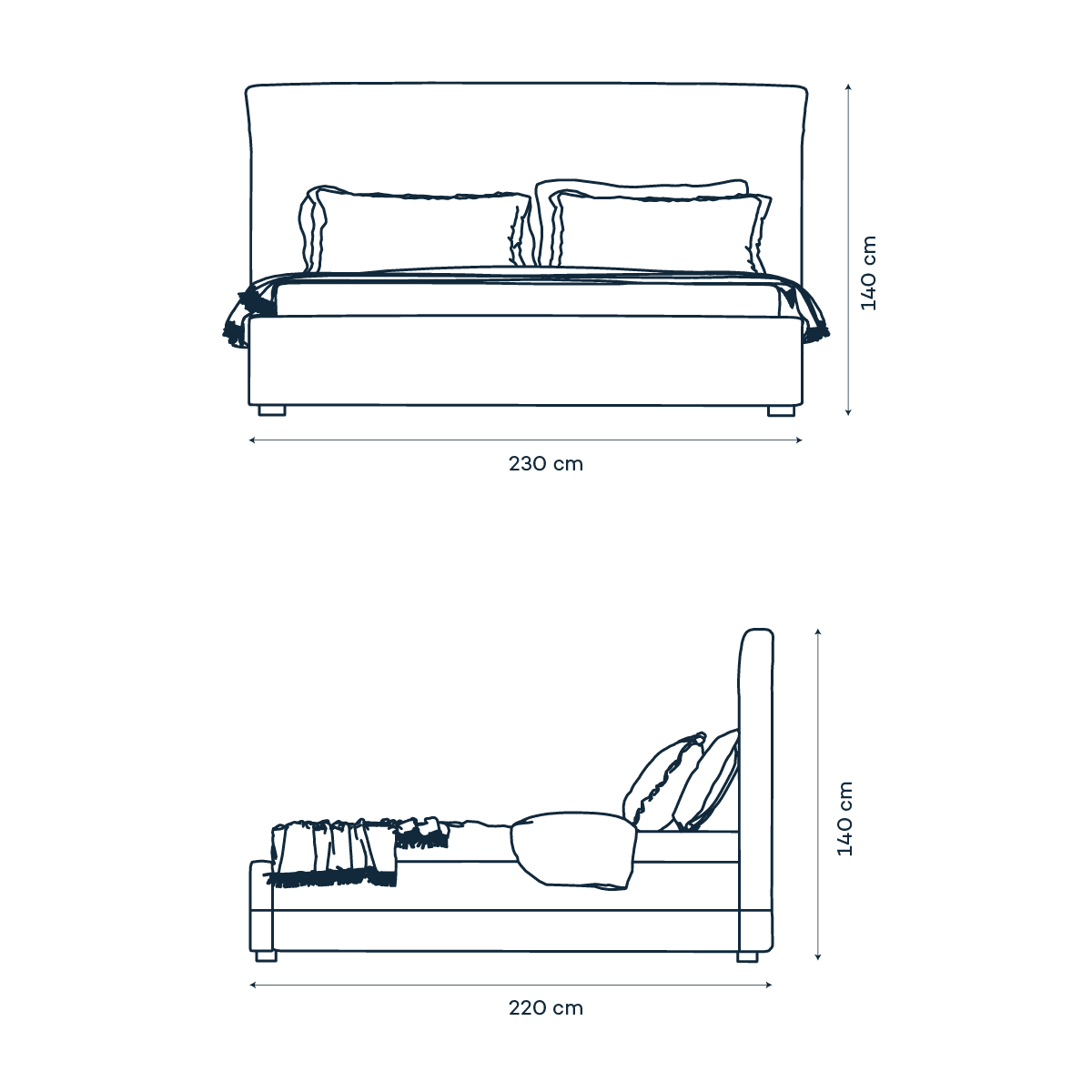 Cama en cuero Risanni - Camas - The Blue House